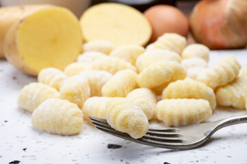 Italian cuisine, homemade gnocchi di patata made from potatoes