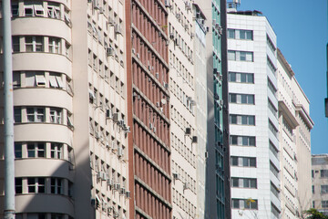 facade of a building in downtown rio de janeiro.