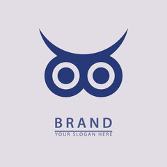 owl eyes blue logo icon