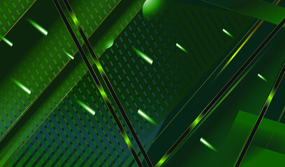 Abstract green background with lines