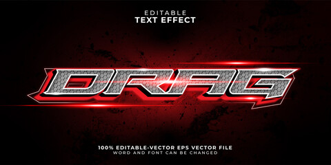 Drag editable text effect
