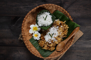 Tiwul is a traditional food from Yogyakarta, Indonesia and a staple food substitute for rice made...