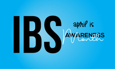 Irritable bowel syndrome (IBS) awareness month. Health banner, card, poster, background.