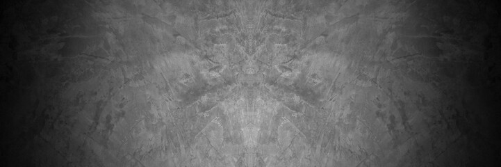 Naklejka premium Old wall texture cement dark black gray background abstract grey color design are light with white gradient background.