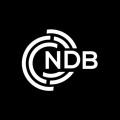 NDB letter logo design on Black background. NDB creative initials letter logo concept. NDB letter design. 