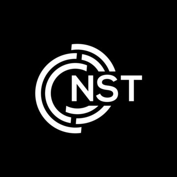 NST letter logo design on Black background. NST creative initials letter logo concept. NST letter design. 