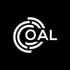 Obraz premium OAL letter logo design on Black background. OAL creative initials letter logo concept. OAL letter design. 