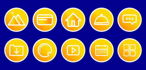 App icon set for websites and mobiles