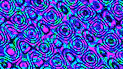 Neon Color Surreal Pattern Tile Background