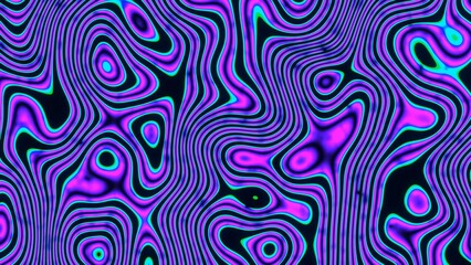 Neon color psychedelic line waves effect