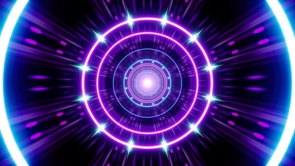 Fototapeta premium Neon Future Road Tunnel Background