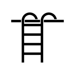  Swimming pool stairs icon vector.
