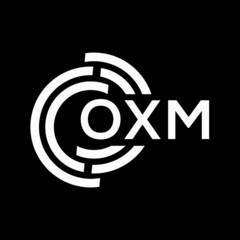 OXM letter logo design. OXM monogram initials letter logo concept. OXM letter design in black background.