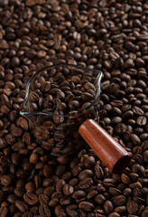 Biji kopi or Coffee bean.