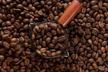 Biji kopi or Coffee bean.