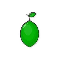 Cartoon icon of lime vector illustration