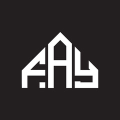 FAY letter logo design on Black background. FAY creative initials letter logo concept. FAY letter design. 
