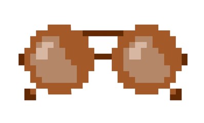 Pixel brown glasses