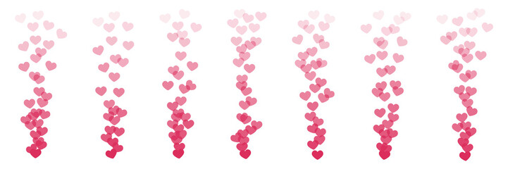 Likes flying up for stories and live streams. Like icons for social media ui. Vector illlustration isolated in white background