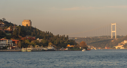 Fototapeta premium Images of the Bosphorus Strait in Istanbul.