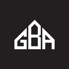 GBA letter logo design on Black background. GBA creative initials letter logo concept. GBA letter design. 