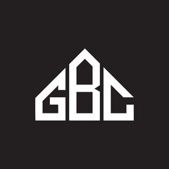 GBC letter logo design on Black background. GBC creative initials letter logo concept. GBC letter design. 