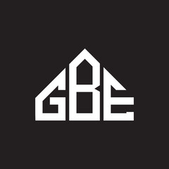 GBE letter logo design on Black background. GBE creative initials letter logo concept. GBE letter design. 