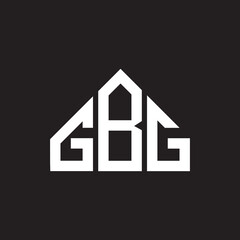 GBG letter logo design on Black background. GBG creative initials letter logo concept. GBG letter design. 