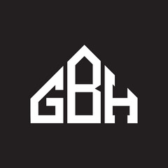 GBH letter logo design on Black background. GBH creative initials letter logo concept. GBH letter design. 