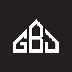 GBJ letter logo design on Black background. GBJ creative initials letter logo concept. GBJ letter design. 
