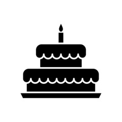 Birth Cake Icon Vector  Design Template.
