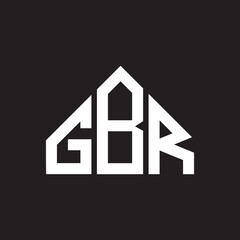 GBR letter logo design on Black background. GBR creative initials letter logo concept. GBR letter design. 