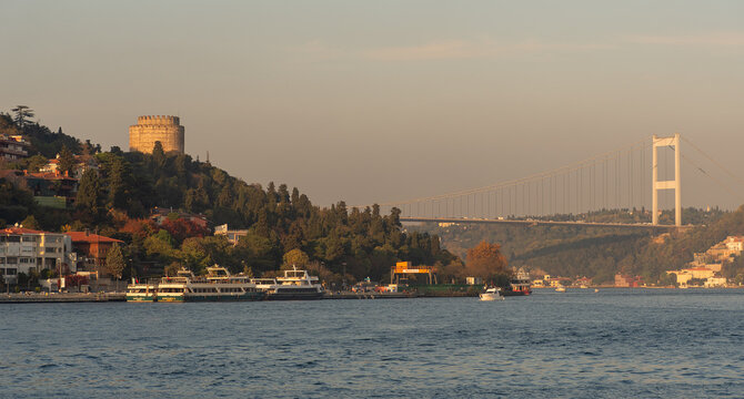 Images of the Bosphorus Strait in Istanbul.