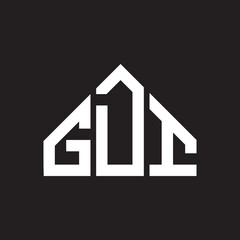 GDI letter logo design on Black background. GDI creative initials letter logo concept. GDI letter design. 