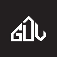 GDV letter logo design on Black background. GDV creative initials letter logo concept. GDV letter design. 