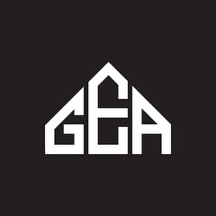 GEA letter logo design on Black background. GEA creative initials letter logo concept. GEA letter design. 