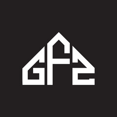 GFZ letter logo design on Black background. GFZ creative initials letter logo concept. GFZ letter design. 