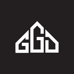 GGD letter logo design on Black background. GGD creative initials letter logo concept. GGD letter design. 