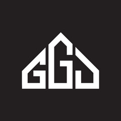 GGJ letter logo design on Black background. GGJ creative initials letter logo concept. GGJ letter design. 