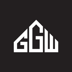 GGW letter logo design on Black background. GGW creative initials letter logo concept. GGW letter design. 