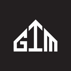 GIM letter logo design on Black background. GIM creative initials letter logo concept. GIM letter design. 