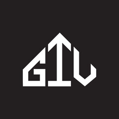 GIV letter logo design on Black background. GIV creative initials letter logo concept. GIV letter design. 