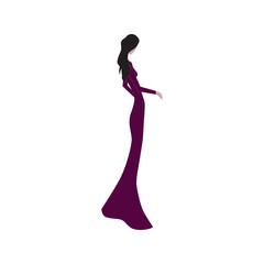 silhouette of a woman in a dress