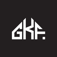 GKF letter logo design on Black background. GKF creative initials letter logo concept. GKF letter design. 