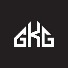 GKG letter logo design on Black background. GKG creative initials letter logo concept. GKG letter design. 