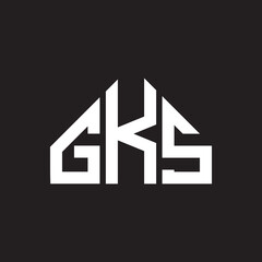 GKS letter logo design on Black background. GKS creative initials letter logo concept. GKS letter design. 
