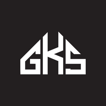 GKS letter logo design on Black background. GKS creative initials letter logo concept. GKS letter design. 