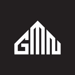 GMN letter logo design on Black background. GMN creative initials letter logo concept. GMN letter design. 