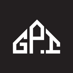 GPI letter logo design on Black background. GPI creative initials letter logo concept. GPI letter design. 