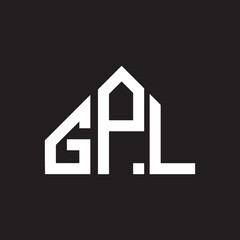 GPL letter logo design on Black background. GPL creative initials letter logo concept. GPL letter design. 